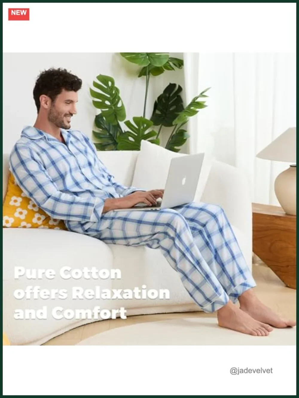 Cotton Button Down Pajama Set with Pockets